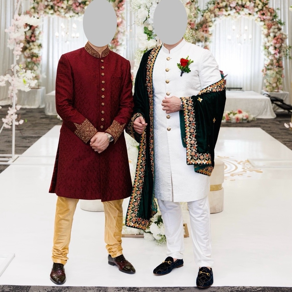 Custom Luxury Designer Silk Sherwani + Pants